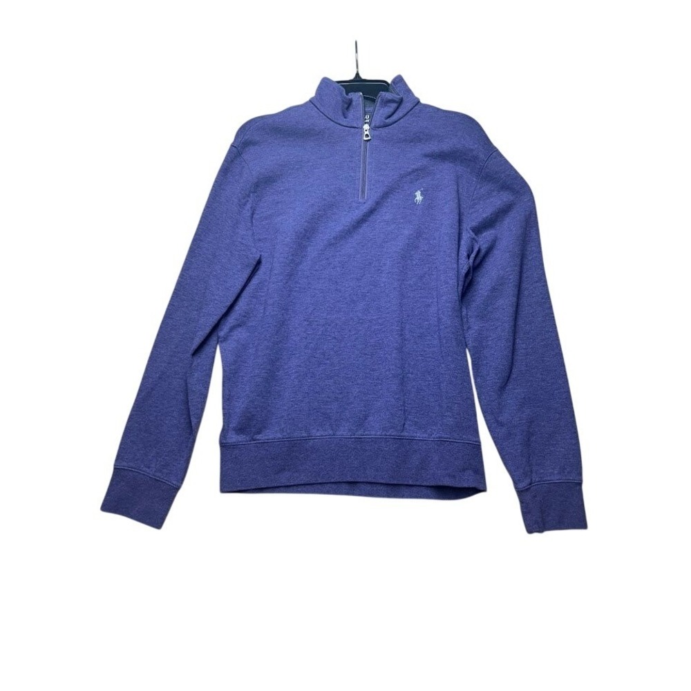 Polo Ralph Lauren Womens Purple Heather Quarter Zip Pullover Sweater Small